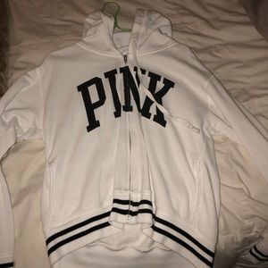 VS Pink white zip up